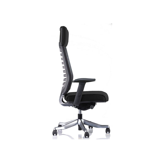 Velo Office Chair+Adjustable Arms Black/Black Sky Leather