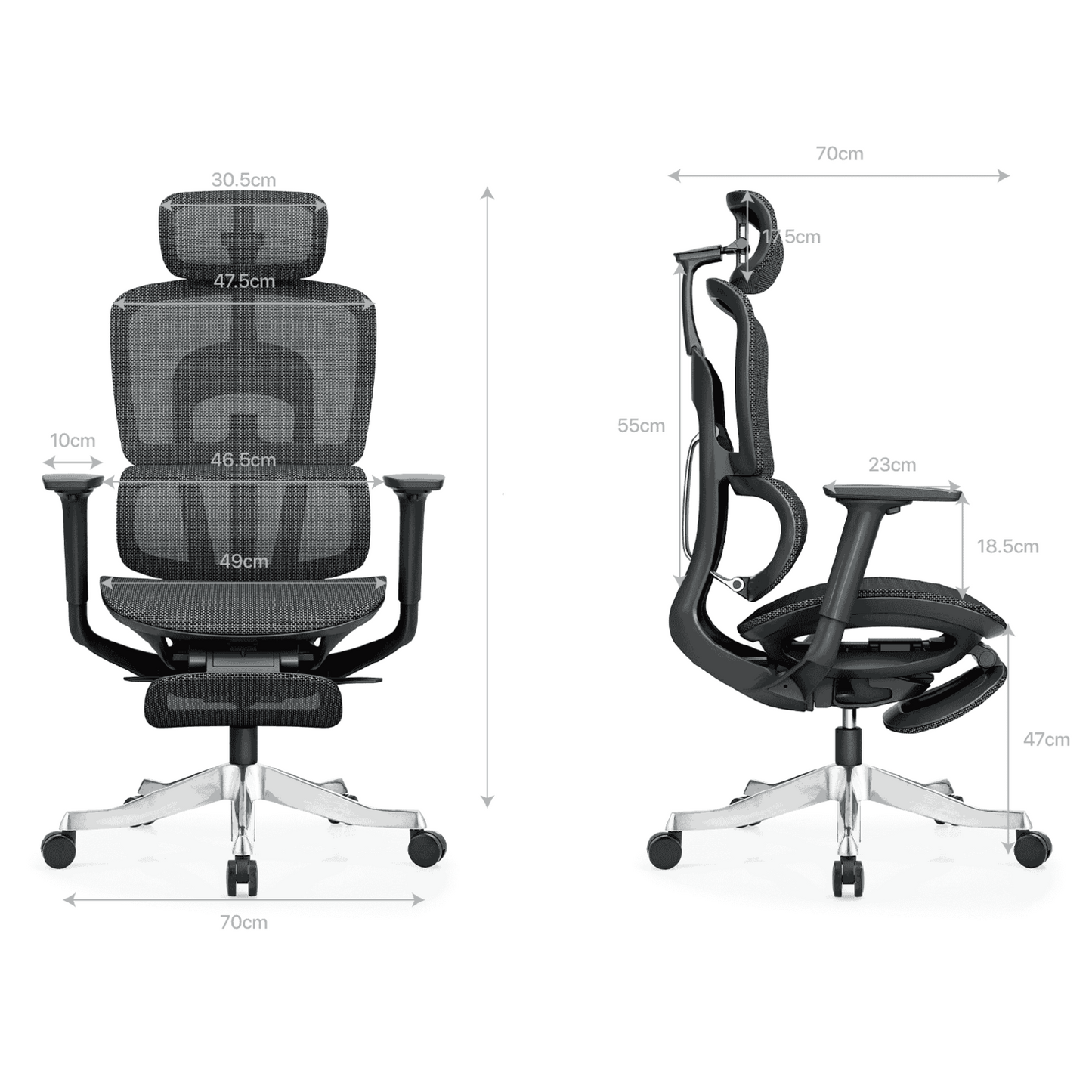 Fantech OC3 Ergonomic Office Chair Black