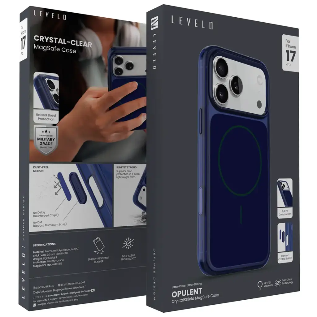 Levelo Opulent Crystal Shield MagSafe Case for iPhone 17 Pro/Pro Max