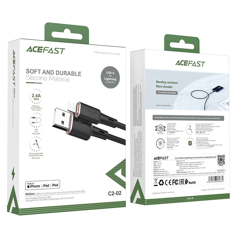 AceFast Mellow Lightning Charging Data Cable C2-02