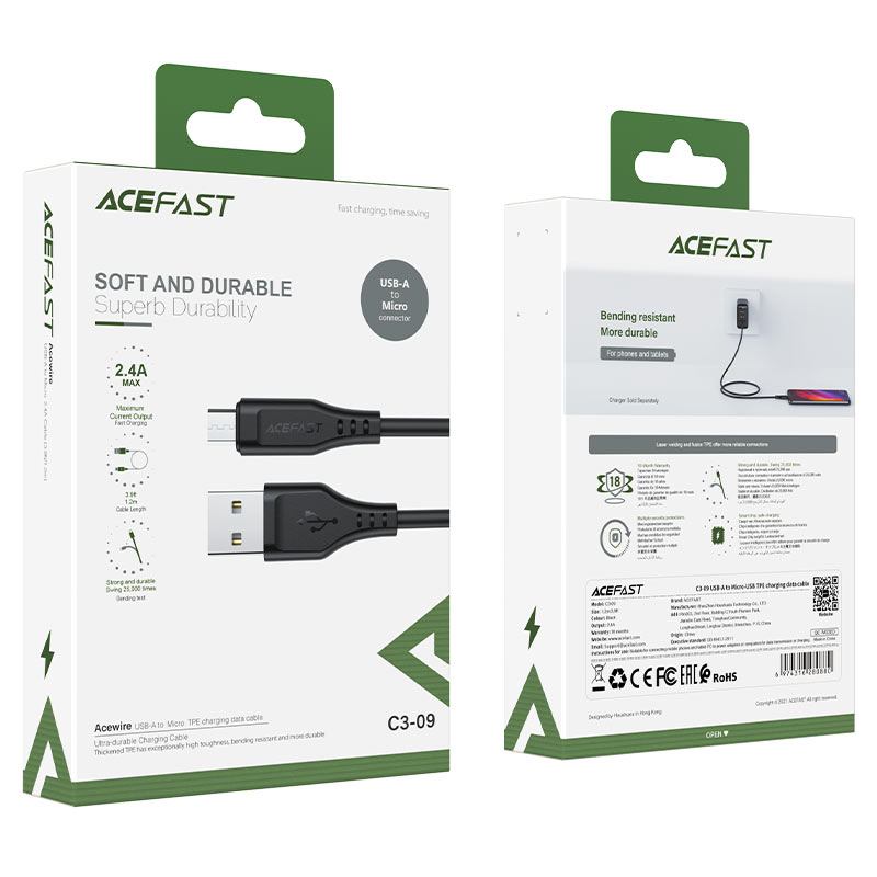 AceFast USB-A to Micro USB Cable C3-09