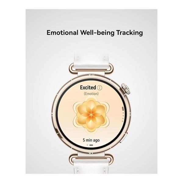 HUAWEI WATCH GT 6 GPS 41mm Smart Watch, AMOLED Touchscreen, up to 14 days battery life, Cycling, 100+ Sports Mode, iOS & Android Compatible, All-day Health Monitoring, Emotional Wellbeing, White, 1 Year Official Warranty