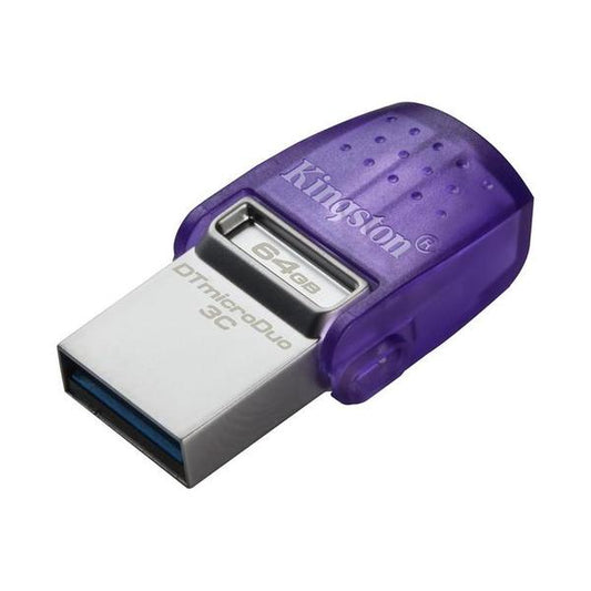 Kingston DataTraveler microDuo 3C USB Flash Drive 64GB USB Gen 3 OTG Type-C to USB Type-A - DTDUO3CG3/64GB, 5 Years Official Warranty