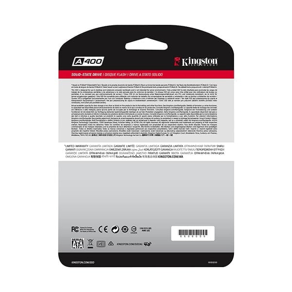Kingston 240GB A400 SATA 3 2.5" Internal SSD SA400S37/240G - HDD Replacement for Increase Performance