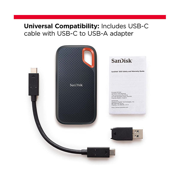 SanDisk 8TB Extreme Portable SSD - Up to 1050MB/s, USB-C, USB 3.2 Gen 2, IP65 Water and Dust Resistance, Updated Firmware - External Solid State Drive - SDSSDE61-8T00-G25