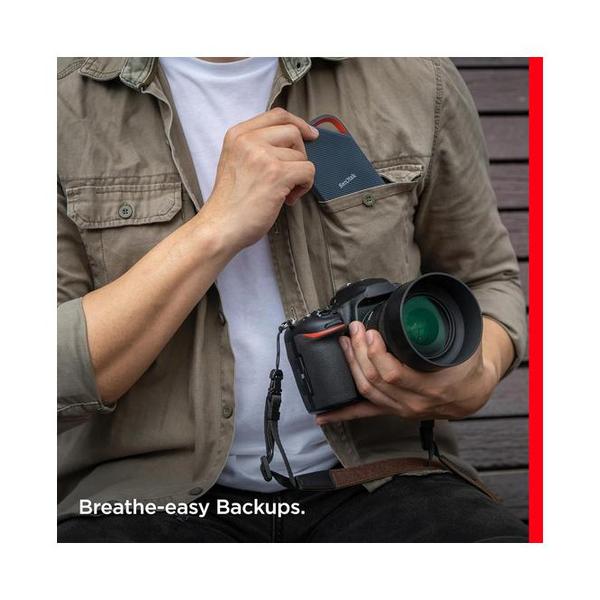 SanDisk 2TB Extreme PRO Portable SSD with USB4, Up to 3800 MB/s Read and 3700MB/s Write, USB-C, USB 3.2, Backwards Compatible, IP65 Water and Dust Resistance - SDSSDE82-2T00-G25