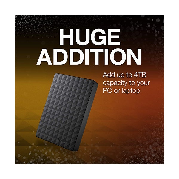 Seagate Expansion Portable 4TB External Hard Drive Desktop HDD – USB 3.0 for PC Laptop (STEA4000400)
