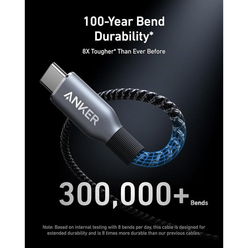 Prime USB-C to USB-C Cable (240W, Upcycled-Braided)