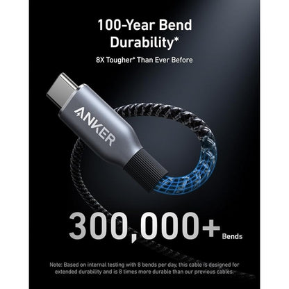 Prime USB-C to USB-C Cable (240W, Upcycled-Braided)