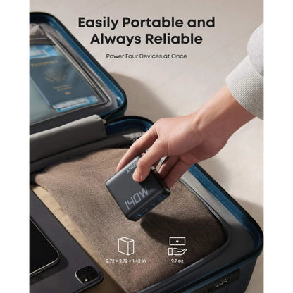 Laptop Charger (140W, 4-Port, PD 3.1) with USB-C Cable