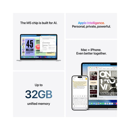 Apple MacBook Air 13″ M5 Chip 16GB Ram – 1TB SSD