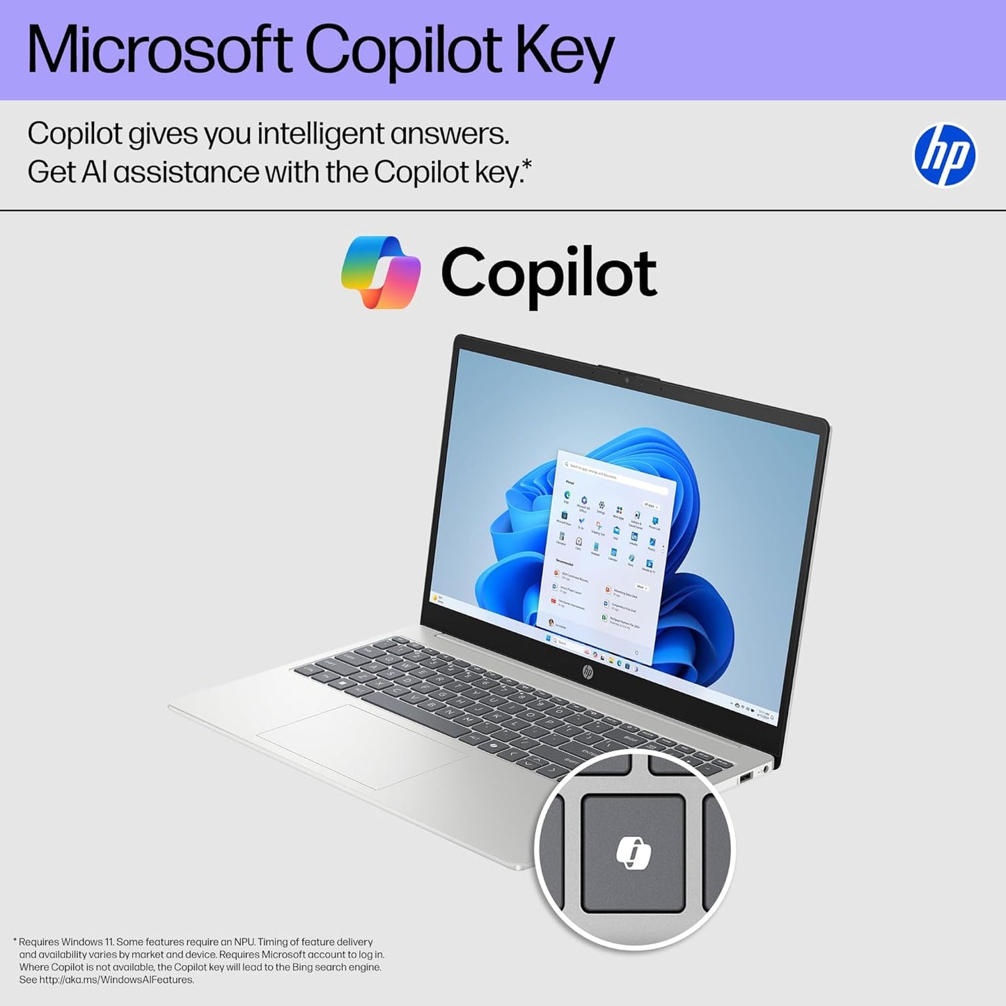 HP 15.6 inch Laptop, HD Touchscreen Display, AMD Ryzen 5 7520U, 8 GB RAM, 512 GB SSD, AMD Radeon Graphics, Windows 11 Home, Natural Silver, 15-fc0499nr