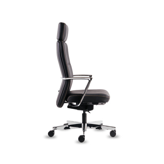 Sonoma Office Chair+Fixed Arms Black/Black Sky Leather