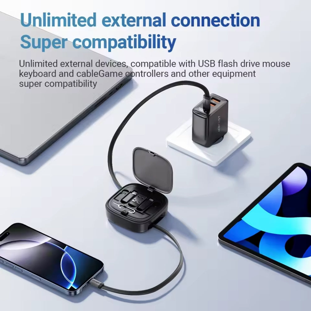 AceFast Multifunction Travel Set With Retractable Cable