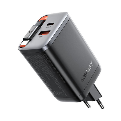 AceFast PD67W Fast Wall Charger Retractable Cable
