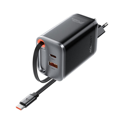 AceFast PD67W Fast Wall Charger Retractable Cable