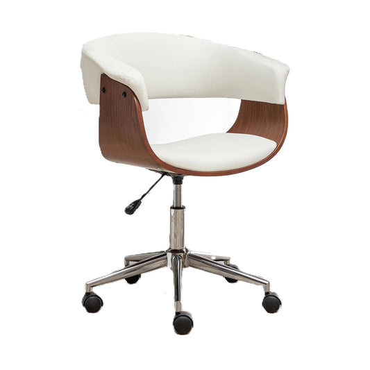 Eglo White Office Chair, Clean Lines And Comfort