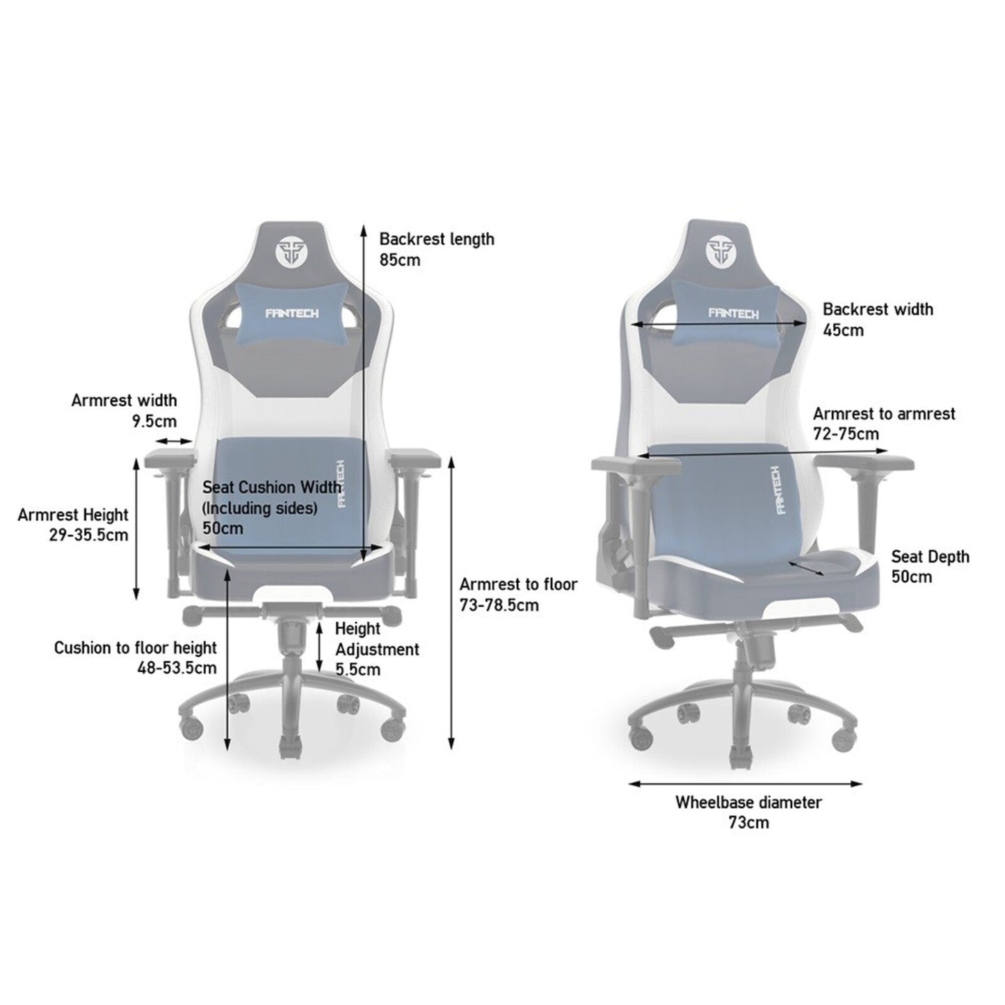 Fantech GC283 Alpha Gaming Chair Midnight Black