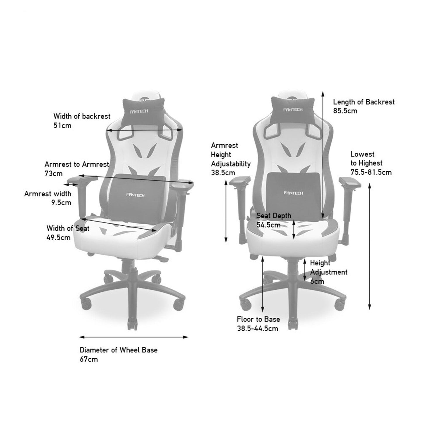 Fantech GC283 Alpha Gaming Chair White