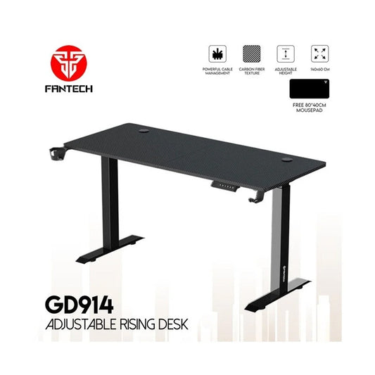 Fantech GD914 Work Station, Adjustable Height Desk - Black