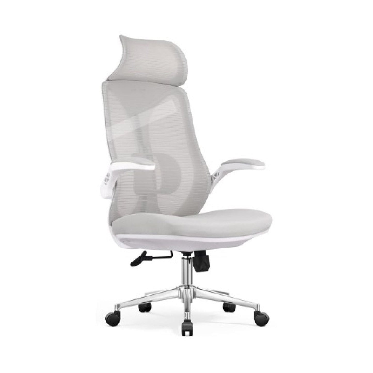 Fuden White Office Chair, Sleek And Supportive