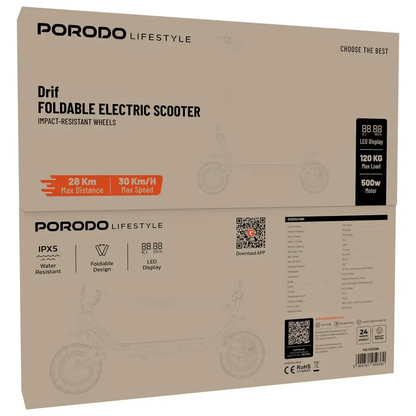 Porodo Lifestyle Drif Foldable Electric Scooter 500W