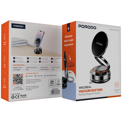 Porodo Dual Mount MagSafe Phone Holder - Black