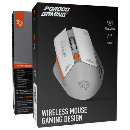 Porodo Gaming Wireless Mouse Gaming Design DPI 1600