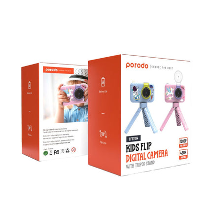 Porodo Lifestyle Kids Flip Digital Camera With Tripod Stand