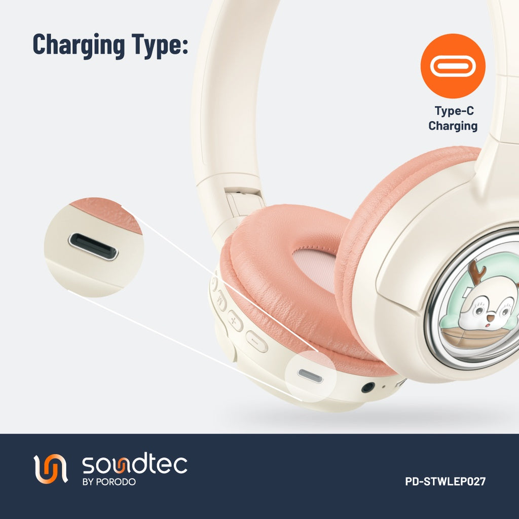 Porodo Soundtec Moose Wireless Kids Headphone