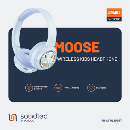 Porodo Soundtec Moose Wireless Kids Headphone