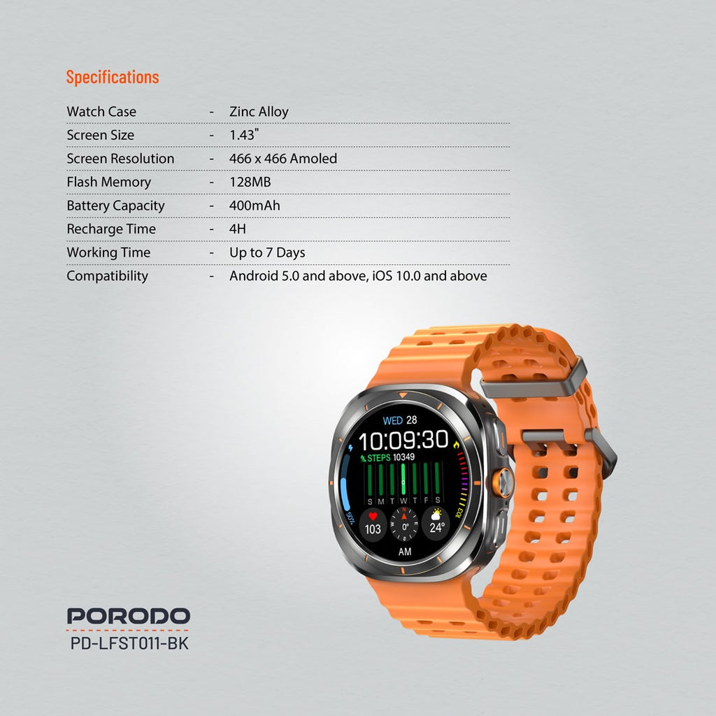 Porodo Voyager Smart Watch
