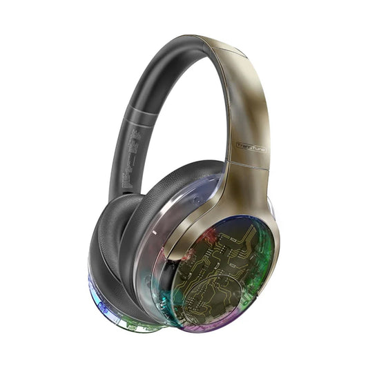 PROMATE WIRELESS HEADPHONES WITH RGB LIGHTS&NOISE-CANCELLING