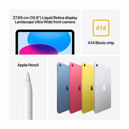 Apple iPad 10th Generation 10.9" 64GB, Wi-Fi