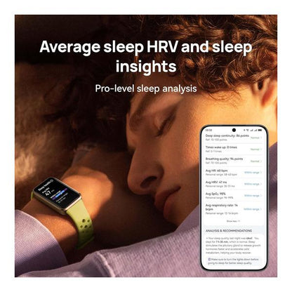 Huawei Band 10 Smartwatch up to 14 Days Battery Life, iOS & Android, Average Sleep HRV and Sleep Insights with an AI-powered Fitness Monitoring Tracker, Sleep Breathing Awareness, Fast Charging, 1 Year Official Warranty