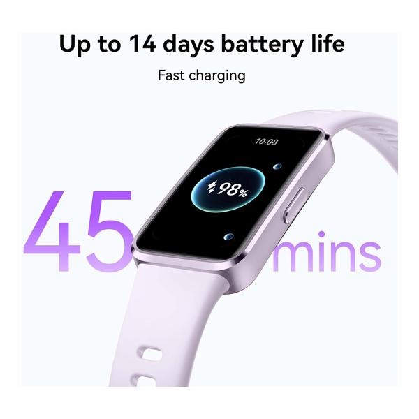 Huawei Band 10 Smartwatch up to 14 Days Battery Life, iOS & Android, Average Sleep HRV and Sleep Insights with an AI-powered Fitness Monitoring Tracker, Sleep Breathing Awareness, Fast Charging, 1 Year Official Warranty