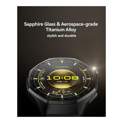 Huawei Watch GT 6 Pro 46mm Accurate GPS 46mm Smart Watch, 1.47''AMOLED Touchscreen, up to 21 Days Battery life, Pro-level Cycling, 100+ Sports Mode, iOS & Android, ECG Analysis, Health Monitoring, 1 Year Official Warranty