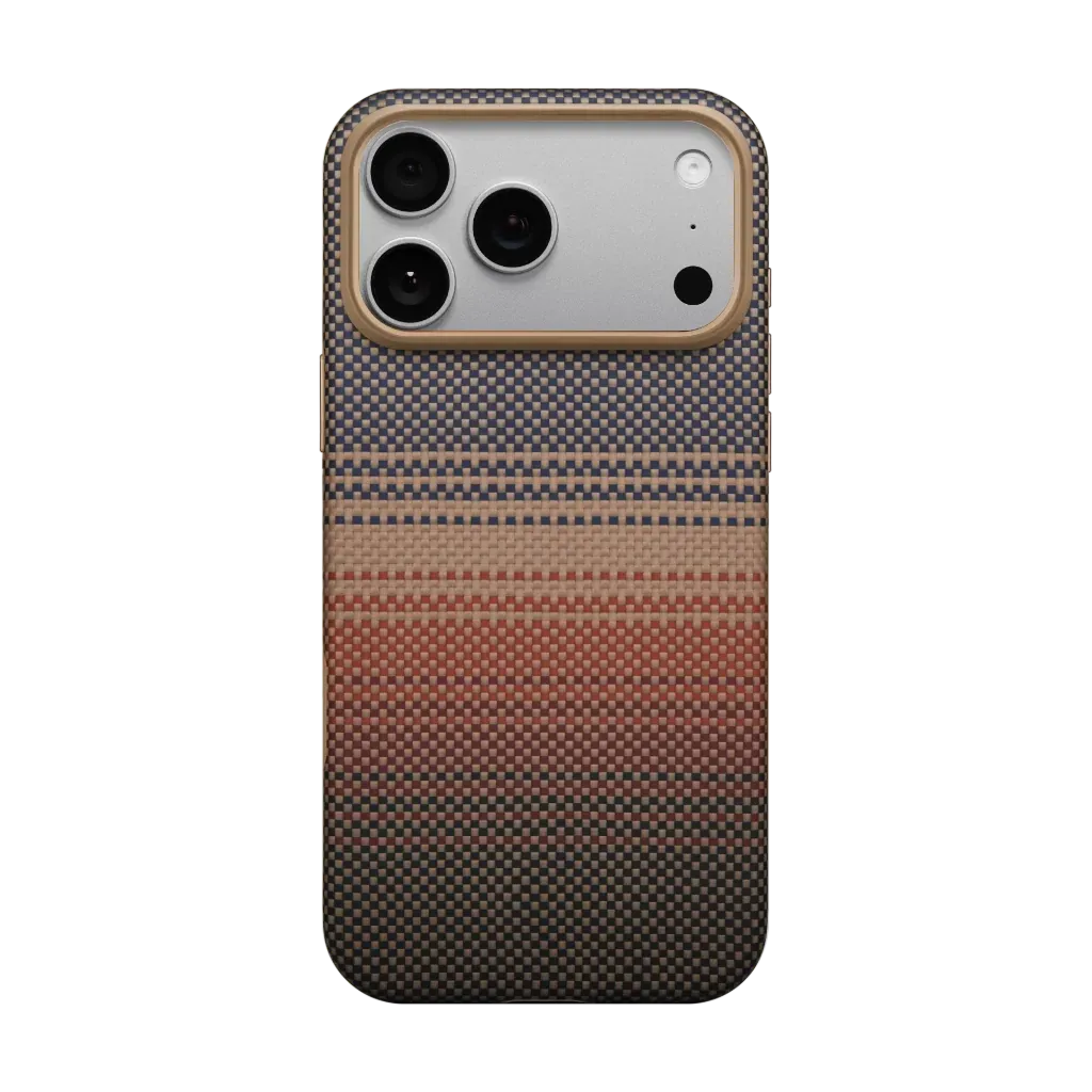 Pitaka Woven from Aramid Fiber UltraGuard Case for iPhone 17 Pro Sunset