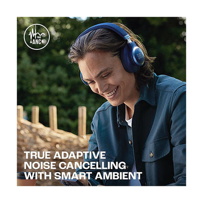 JBL, Live 770NC, Wireless Over-Ear Headphones with True Adaptive Noise Cancelling with Smart Ambient, Up to 65 Hours of Battery Life, Comfort-fit Fabric Headband & Carrying Pouch