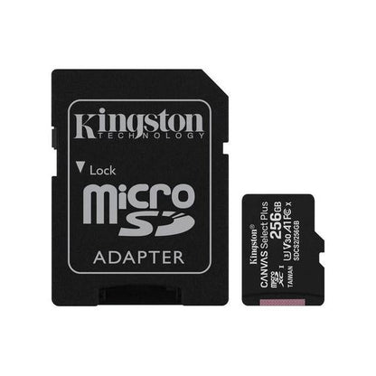 Kingston 256GB micSDXC Canvas Select Plus 100R A1 C10 Card + ADP, SDCS2/256GB, with 5 Years Official Warranty