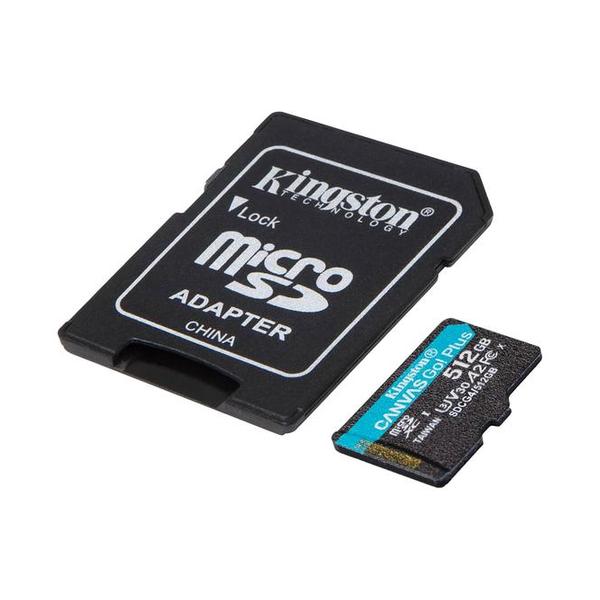 Kingston Canvas Go Plus 512GB 4K microSD Card | Up to 200MB/s | Class 10, UHS-I, U3, V30, A2 | SDCG4/512GB, with 5 Years Official Warranty