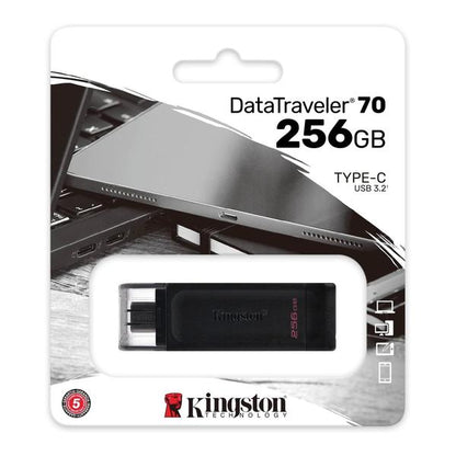 Kingston DataTraveler 70 - DT70/256GB USB-C Flash Drive, 5 Years Official Warranty