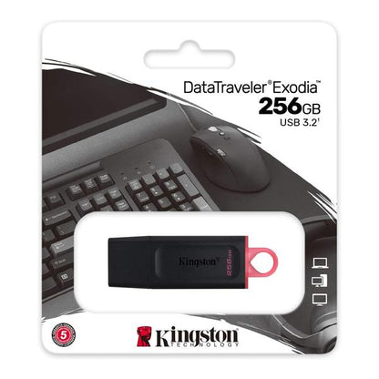 Kingston DataTraveler Exodia 256GB USB 3.2 Flash Drive DTX/256GB, 5 Years Official Warranty