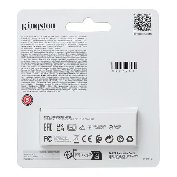 Kingston DataTraveler Exodia S USB Flash Drive - 128GB - USB 3.2 Gen 1 - USB Type A, DTXS/128GB, 5 Years Official Warranty