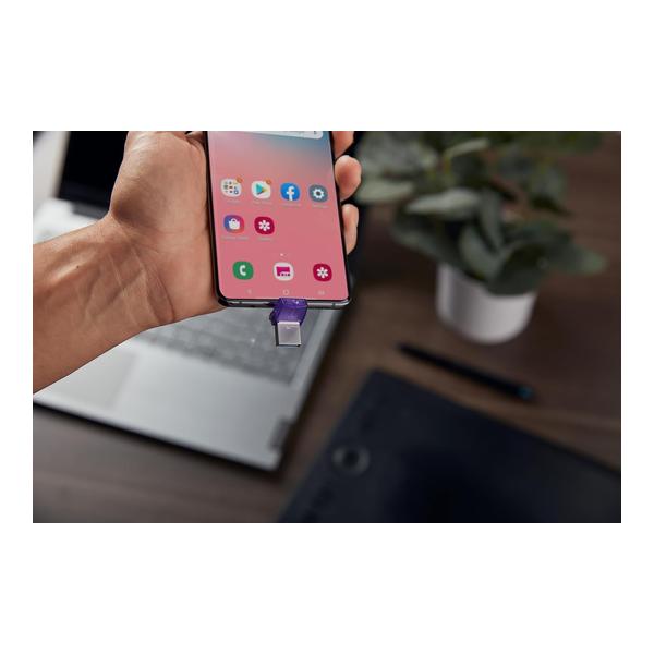 Kingston DataTraveler microDuo 3C USB Flash Drive 128GB USB Gen 3 OTG Type-C to USB Type-A - DTDUO3CG3/128GB, 5 Years Official Warranty