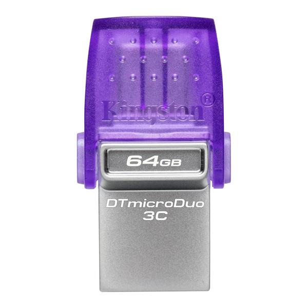 Kingston DataTraveler microDuo 3C USB Flash Drive 64GB USB Gen 3 OTG Type-C to USB Type-A - DTDUO3CG3/64GB, 5 Years Official Warranty