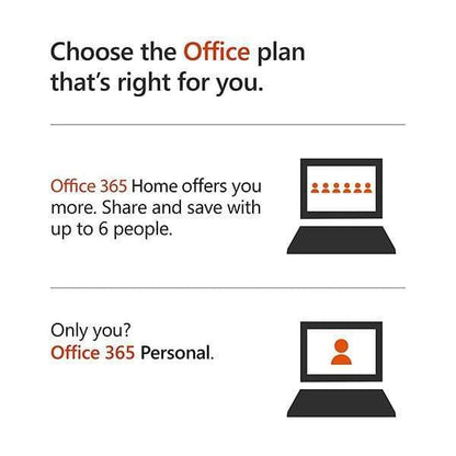 Microsoft Office 365 Personal Edition - 1 License for PC or MAC + 1 License for Tablet or Smartphone