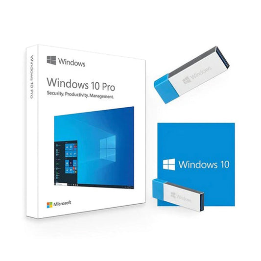 Microsoft Windows 10 Pro USB 32/64bit | Genuine License Activation Key Retail Box | Full Version for 1 PC