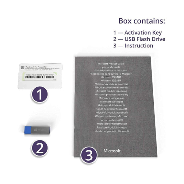 Microsoft Windows 10 Pro USB 32/64bit | Genuine License Activation Key Retail Box | Full Version for 1 PC
