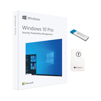 Microsoft Windows 10 Pro USB 32/64bit | Genuine License Activation Key Retail Box | Full Version for 1 PC